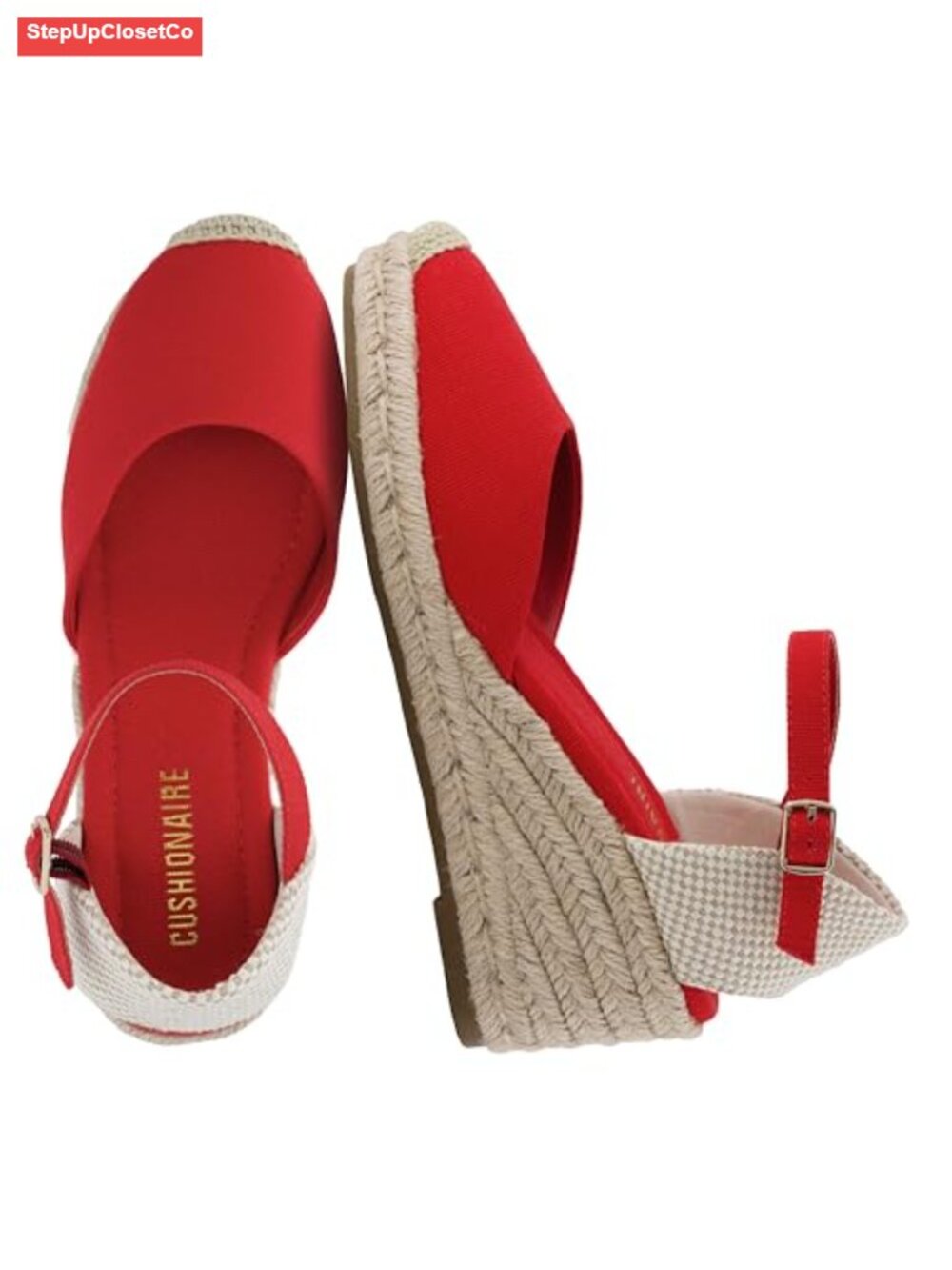 Closed Toe Wedge Sandals Platform Espadrilles Adjustable Buckle